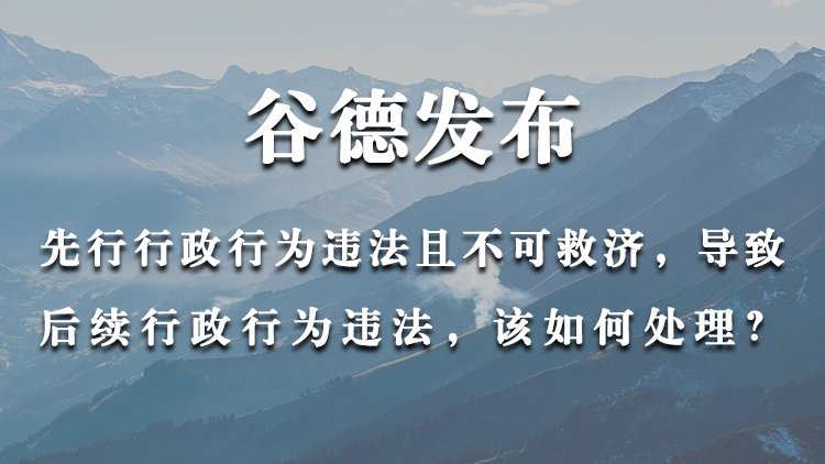 先行行政行为违法且不可救济，导致后续行政行为违法，该如何处理？