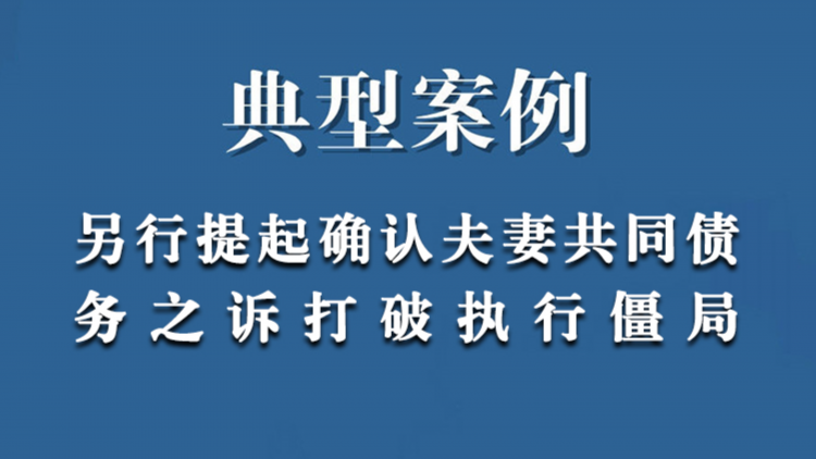 典型案例：另行提起确认夫妻共同债务之诉打破执行僵局